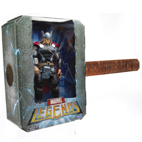 Originally showcased at The New York Toy Fair in 2011, the Marvel Legends Heroic Age Thor SDCC 2011 action figure gained widespread attention. It was later released as part of the Return of Marvel Legends Terrax series, marking the commencement of the relaunched line. The figure arrived in a unique packaging that mimicked the shape of Mjölnir, Thor's mighty hammer. Its remarkable paint deco effectively portrayed the character in a manner that exuded the imminent unleashing of lightning-powered might.